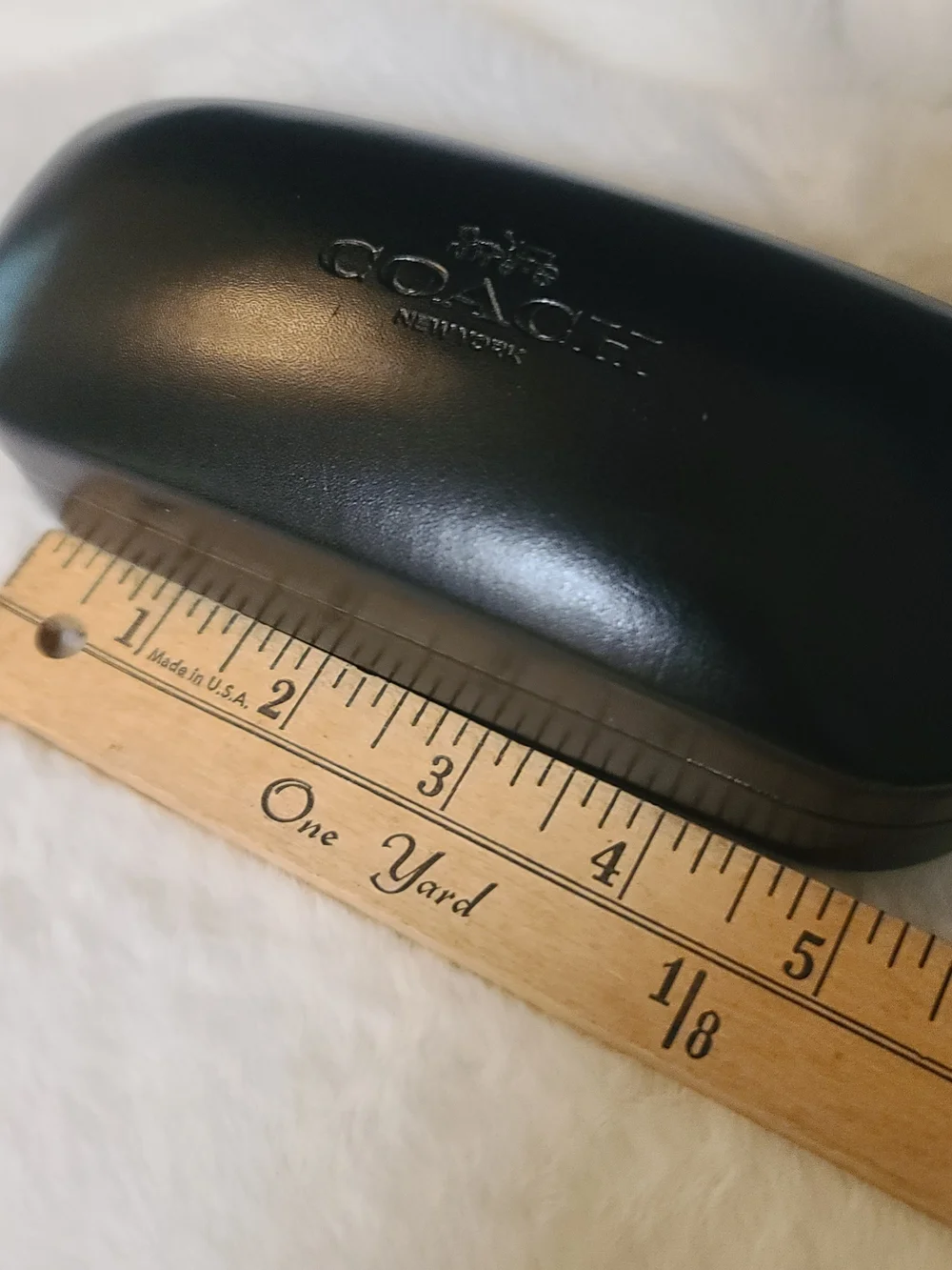 Coach New York Black Sunglasses Case with Gold Logo